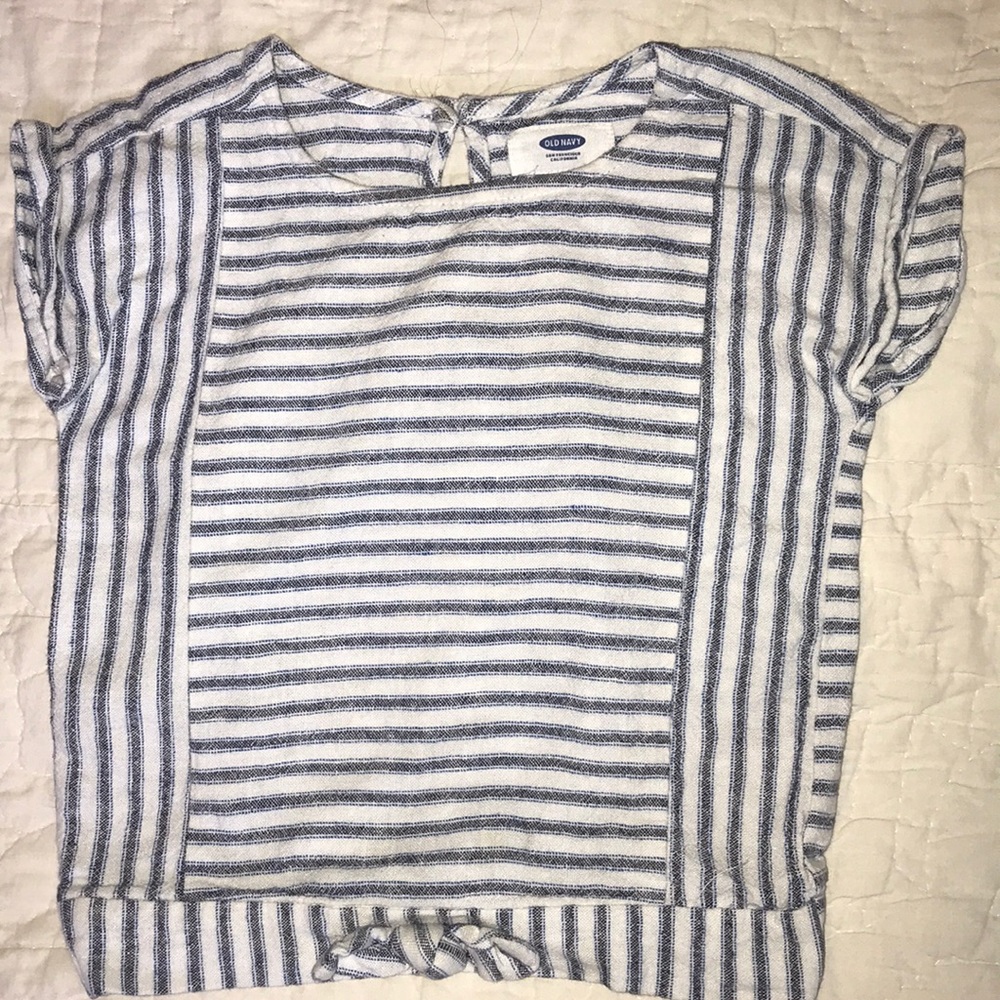 5T Old Navy Linen Striped Shirt
